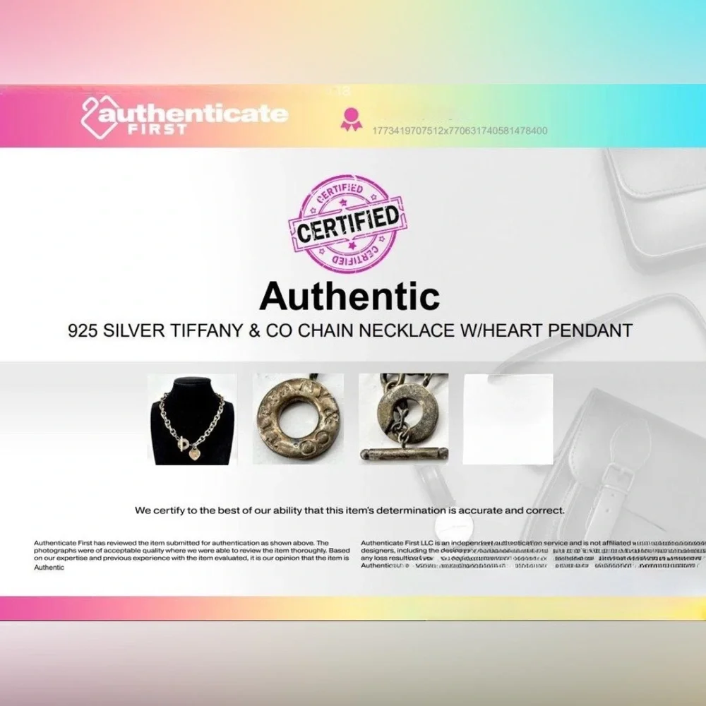Authenticated Tiffany & Co. Return to Tiffany Heart Tag Toggle Necklace Silver - Picture 10 of 10